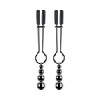 Selopa Beaded Nipple Clamps Stainless Steel Black Chrome