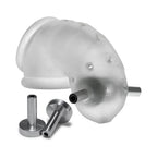 OxBalls Airlock Electro Air-Lite Vented Chastity Clear Ice