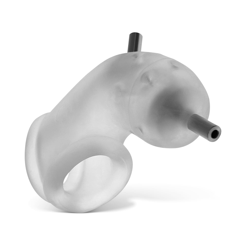 OxBalls Airlock Electro Air-Lite Vented Chastity Clear Ice
