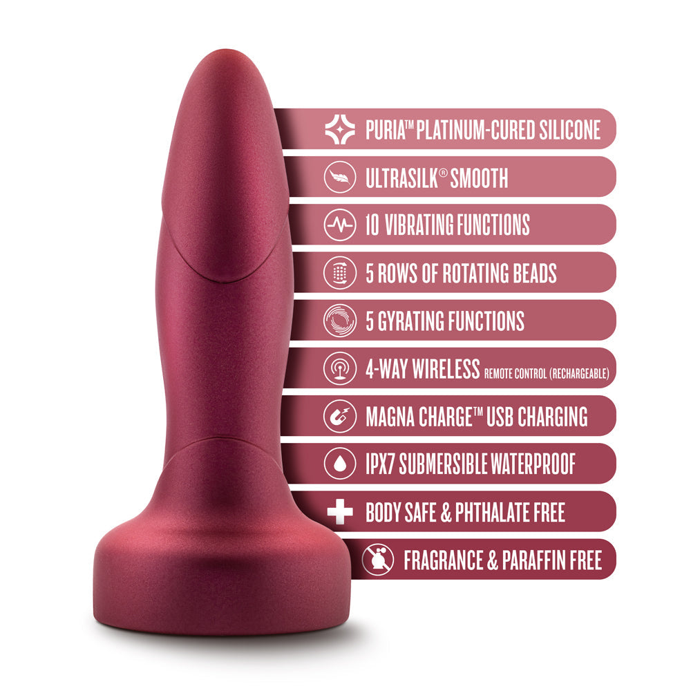 Anal Adventures Matrix Atomic Plug with Remote Martian Wine