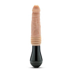 Dr. Skin Silicone Dr. Knight 10.5 in. Thrusting, Gyrating & Vibrating Dildo with Handle Beige