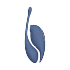 Twitch 2 Rechargeable Suction and Flapping Vibrator with Remote Control Vibrating Egg Blue/Grey