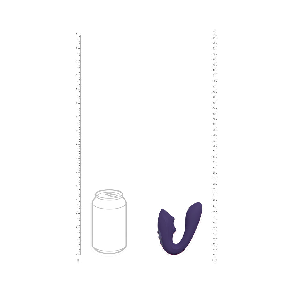 VIVE YUKI Rechargeable Dual Motor G-Spot Vibrator with Massaging Beads Purple
