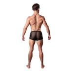 Male Power Show Stopper Mini Short Silver Mesh Dot XL