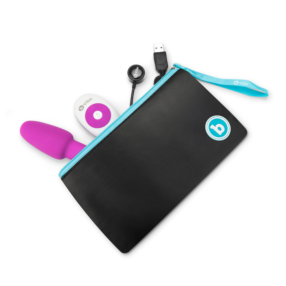 b-Vibe Rimming Petite Rotating and Vibrating Remote Control Plug Fuchsia