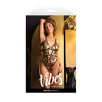 Fantasy Lingerie Vibes Boujee Cut-Out Shattered Foil Mesh Bodysuit S/M