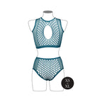Le Desir Duo Net Key-Hole Bra Set Ocean Deep O/S