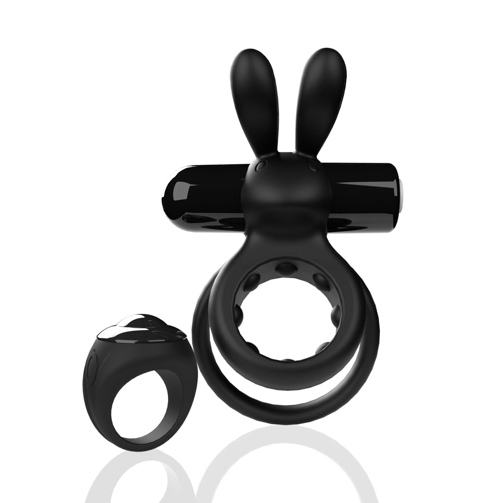 Screaming O Remote Controlled Ohare Vibrating Ring Black