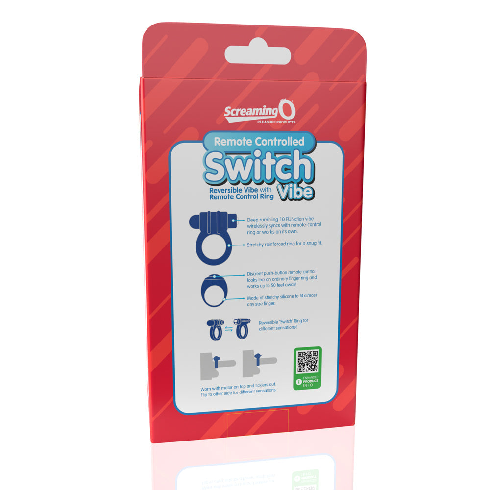 Screaming O Remote Controlled Switch Vibrating Ring Blue
