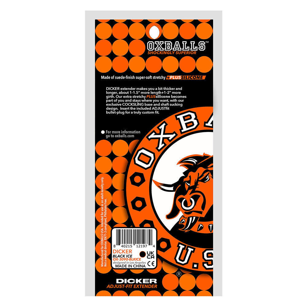 OxBalls Dicker Ultra-Slim Cocksheath Black Ice