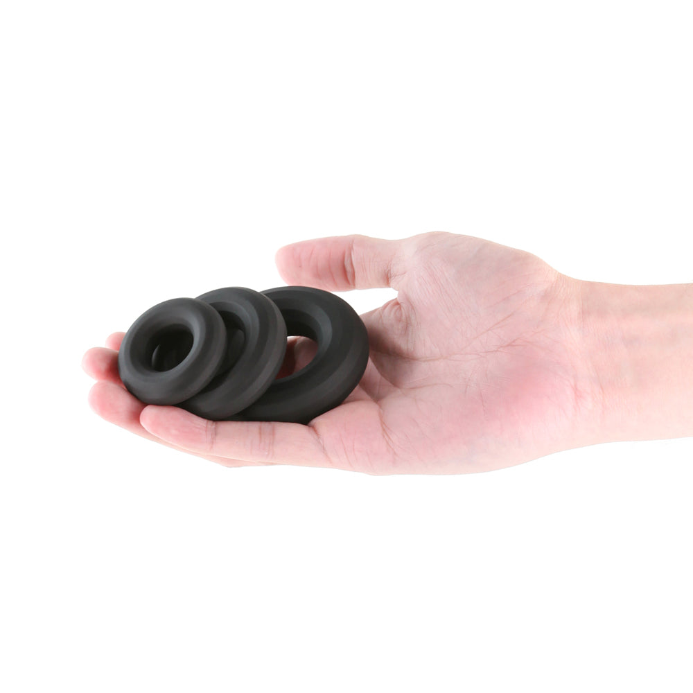 Renegade Fireman Rings 3-Piece Cock Ring Kit Black