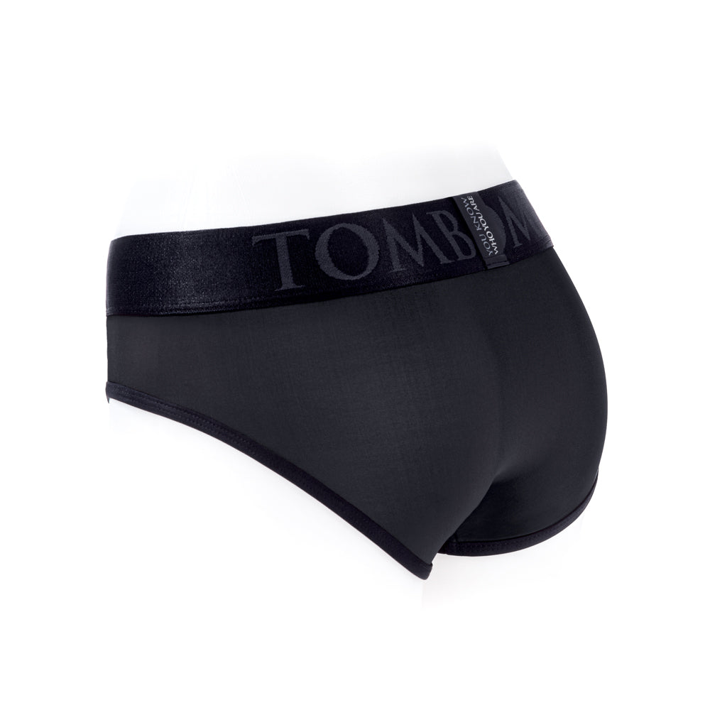 SpareParts Tomboi Cover Brief Style Underwear Harness Nylon Black/Black S