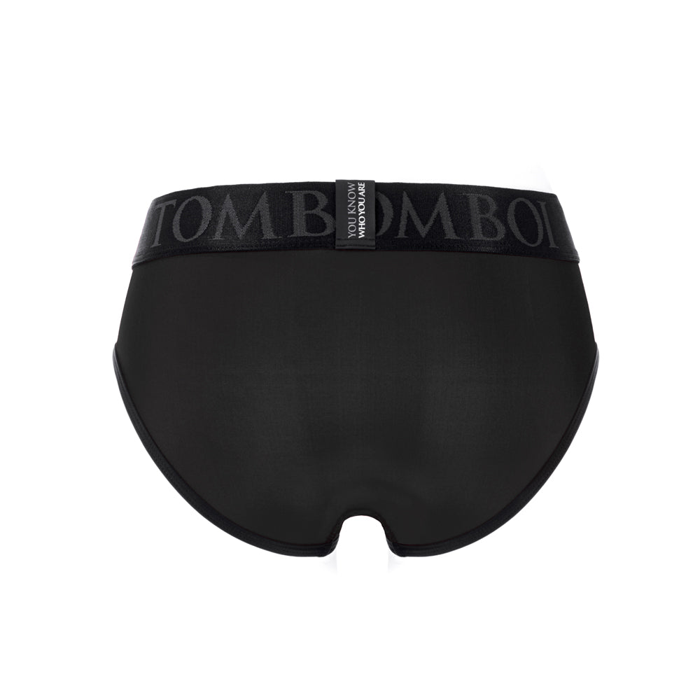 SpareParts Tomboi Cover Brief Style Underwear Harness Nylon Black/Black XL