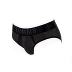 SpareParts Tomboi Cover Brief Style Underwear Harness Nylon Black/Black 2XL