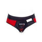 SpareParts Tomboi Cover Brief Style Underwear Harness Nylon Red/Black S