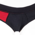 SpareParts Tomboi Cover Brief Style Underwear Harness Nylon Red/Black 5XL