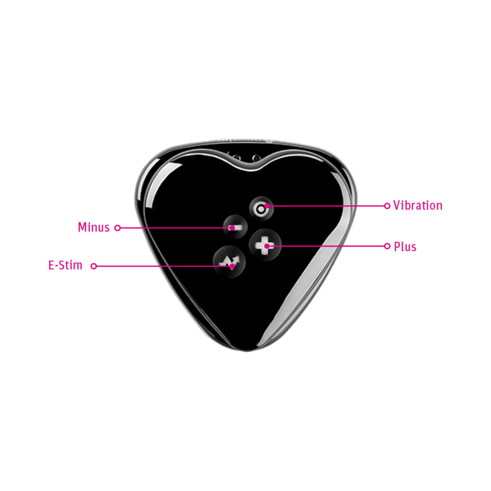 Mystim Heart's Desire eStim Lay On Vibrator Black