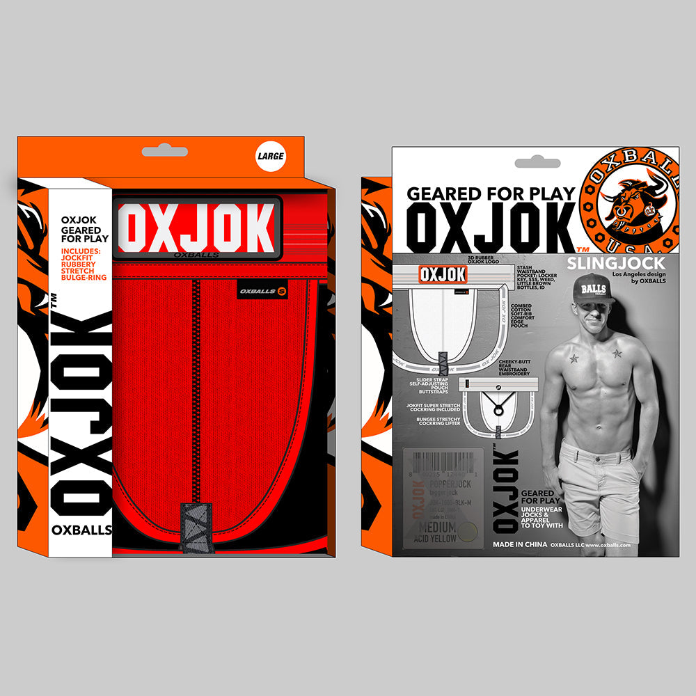 Oxballs Oxjok Slingjock Upthrust Slider-Strap Jock Red Hot L