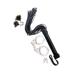 Bondage by Nasstoys Whip, Feather and Cuffs Black