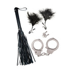 Bondage by Nasstoys Whip, Feather and Cuffs Black