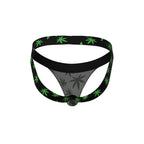 Male Power Hazy Dayz Jock Pot Leaf L/XL