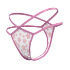 Magic Silk Daisy Split Crotch Thong Daisy Print S/M
