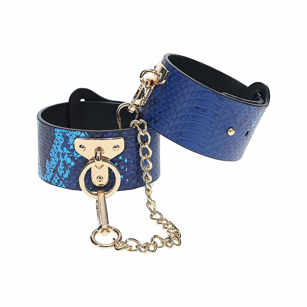 Ouch! International Florence Collection Leg Cuffs Blue
