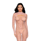 Dreamgirl Fishnet Bodystocking and Shrug Rose Quartz O/S