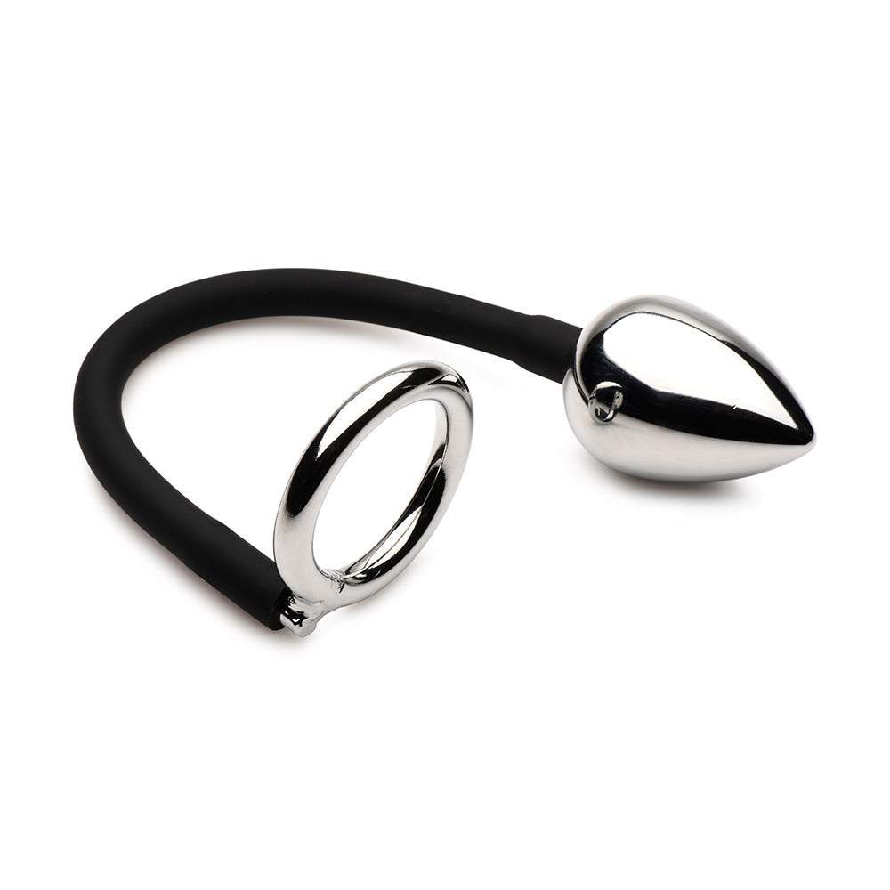 Master Series Tug + Plug Cock & Ball Ring with Anal Plug