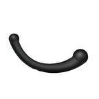 Master Series 10X Vibra-Crescent Vibrating Silicone Dual Ended Dildo Black