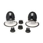 Size Matters 10X Rotating Silicone Nipple Suckers with 4 Attachments Black