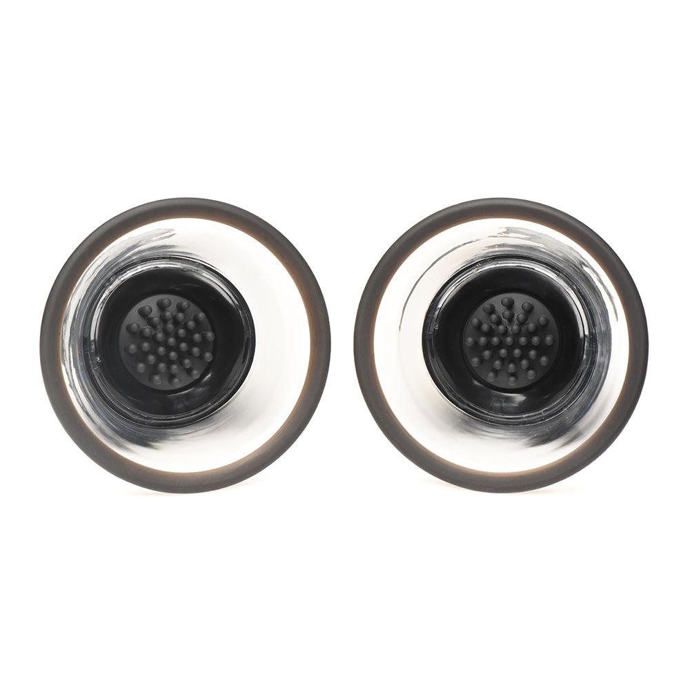 Size Matters 10X Rotating Silicone Nipple Suckers with 4 Attachments Black