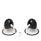 Size Matters 10X Rotating Silicone Nipple Suckers with 4 Attachments Black