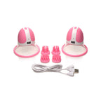 Size Matters 10X Rotating Silicone Nipple Suckers with 4 Attachments Pink