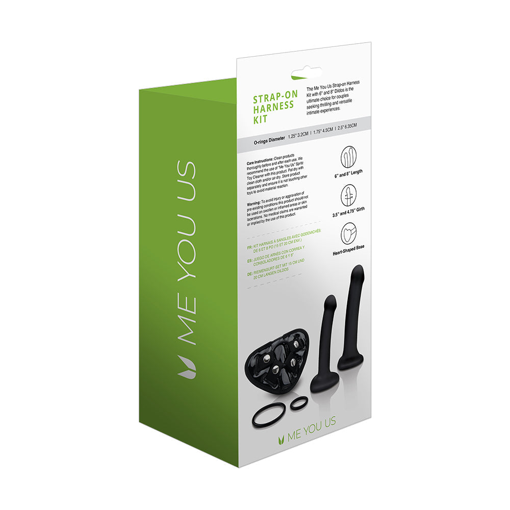 Me You Us Strap-On Harness Kit with 6 in. and 8 in. Dildos