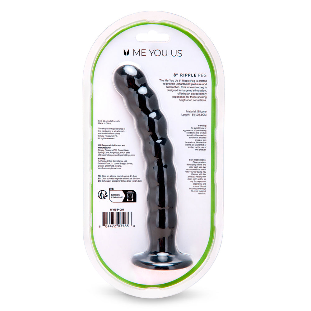 Me You Us 8 in. Ripple G-Spot Peg