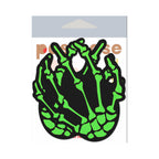 Pastease Zombie Neon Green/UV Reactive Boney Hands Nipple Pasties