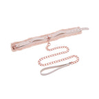 Sportsheets Sex & Mischief Peaches 'n CreaMe Fur Collar & Leash
