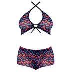 Magic Silk Hazy Dayz Halter Top & Hot Short Set Gummy Bears Queen Size