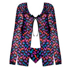 Magic Silk Hazy Dayz Tie Front Jacket & Thong Set Gummy Bears L/XL
