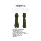 Selopa Heartfelt Rechargeable Vibrating Mini Wand Silicone Green