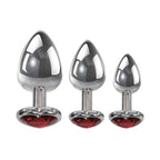 Adam & Eve Three Hearts Gem Anal Plug Set