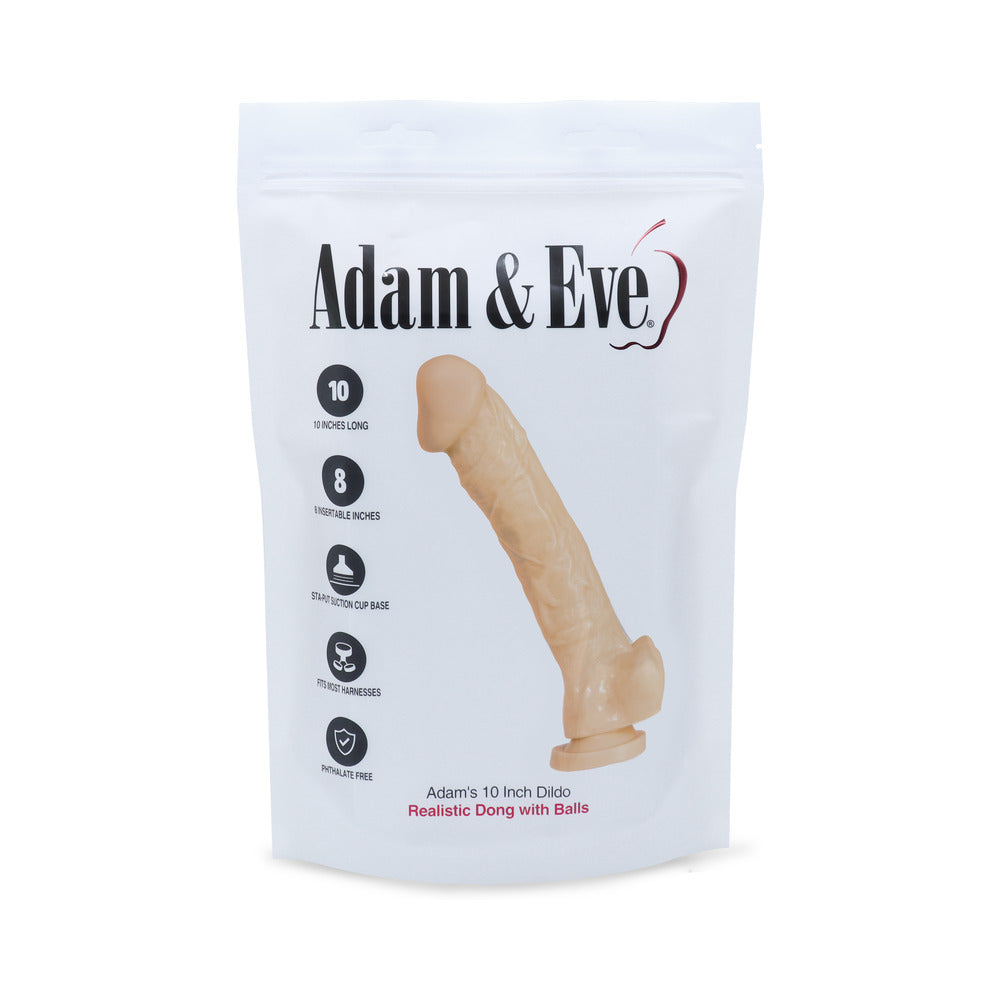 Adam & Eve Adam's Cock 10 in. Dildo (Bag Packaging)