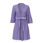 Magic Silk Sheer Passion Flutter Sleeve Robe Very Peri L/XL