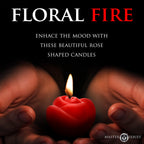 Master Series Fire Garden 3-Piece Rose Candle Set Black/Purple/Red