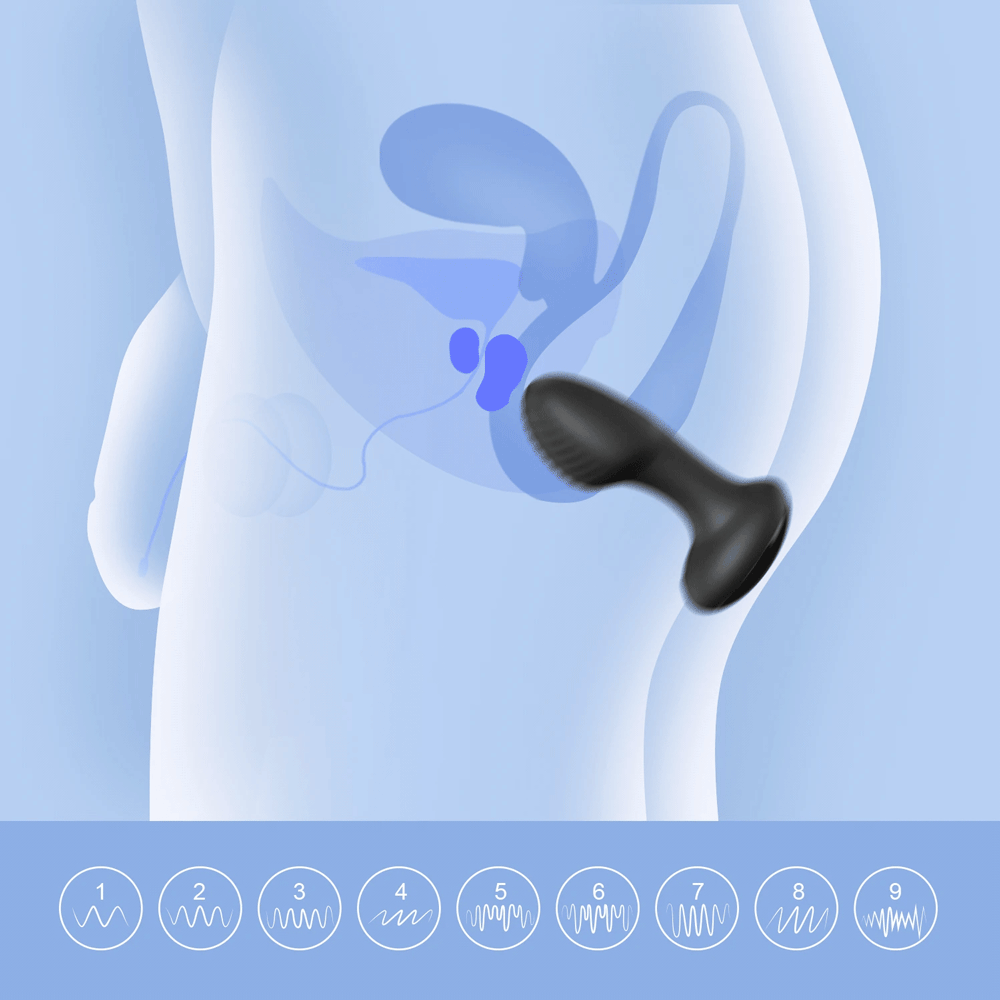 Honey Play Box Frenzy Pressure Sensing App-Controlled Rotating Butt Plug Blue