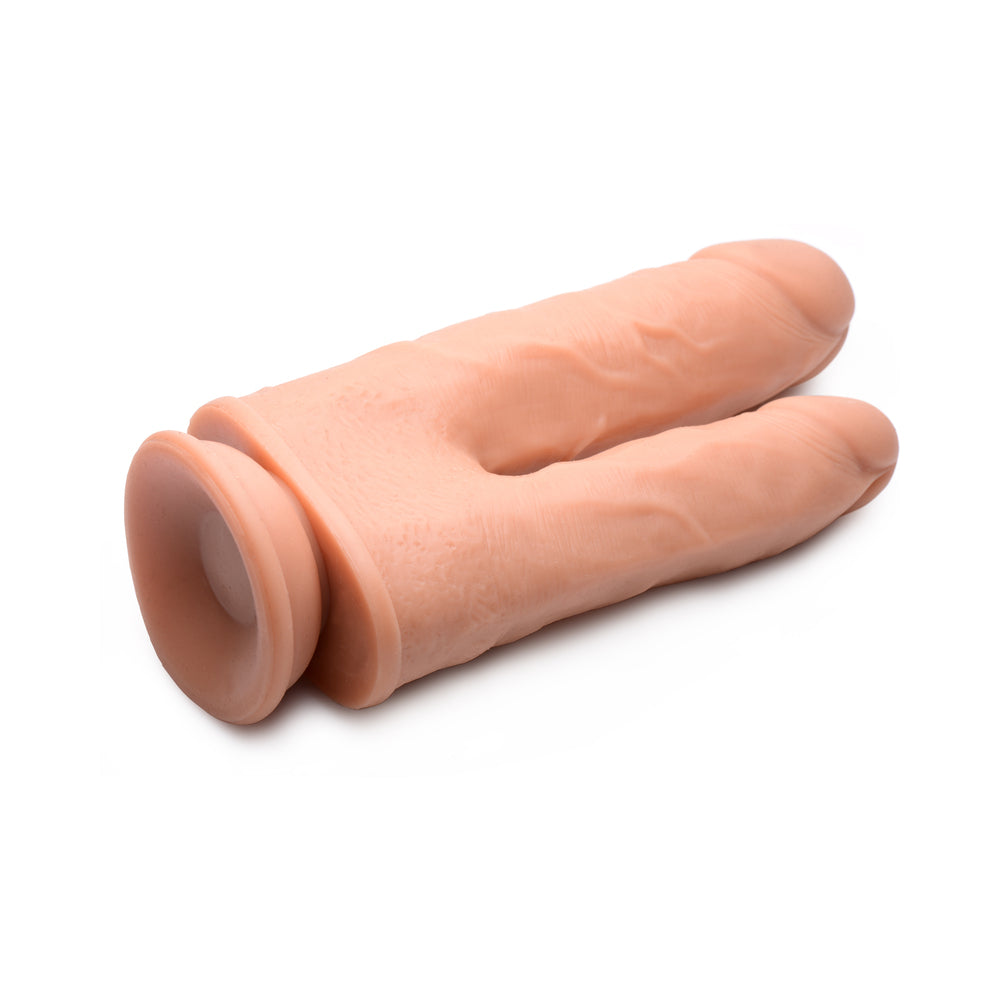 Big Shot Double Shot 8 in. Vibrating & Rotating Double Dong with Remote
