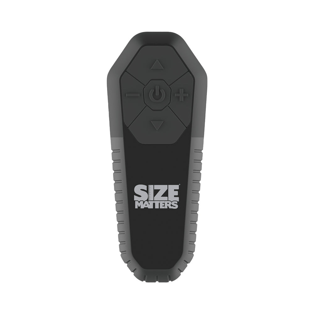 Size Matters 2 in. Erection 28X Realistic Remote Vibrating Silicone Sheath Black