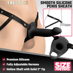 Size Matters Smooth Silicone Penis Sheath Black