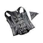 STRICT Lace-up Corset Vest & Thong L